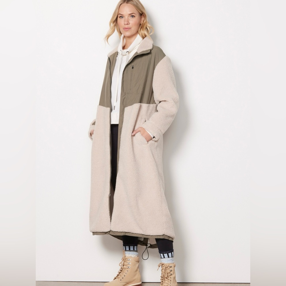 Sweaty Betty Urban Sherpa Coat; Pine Green; Women’s M